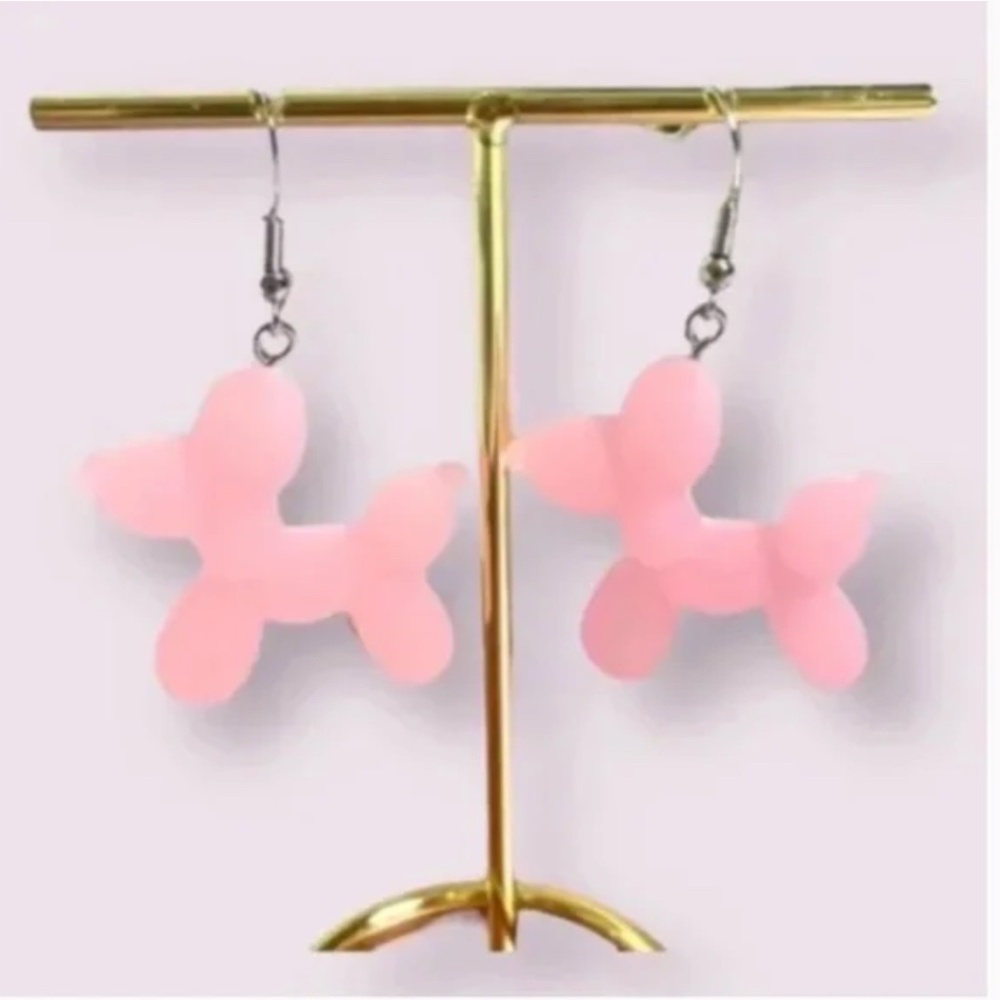 ❤️ FREE Balloon Dog Puppy Chic Art Pop Artsy Modern Drop Zoo Drop Hip Earrings